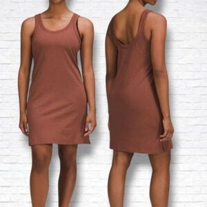 Lululemon Classic-Fit Cotton-Blend Scoop Dress In Ancient Copper Size M